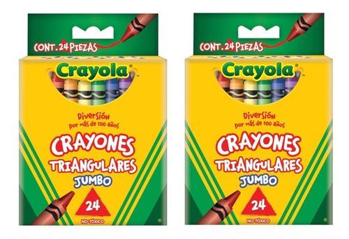Crayones Triangulares Jumbo Crayola Con 24 Piezas 2 Cajas