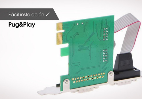 Imagen 6 de 10 de Placa Pci E Rs232 Db9 2 Puertos Express Impresora Fiscal