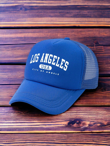 Gorra Malla Los Angeles Trailero Moda Colores Trucker Azul Rey Unitalla