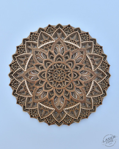 Cuadro 3d Multicapa Modelo Mandala Flor