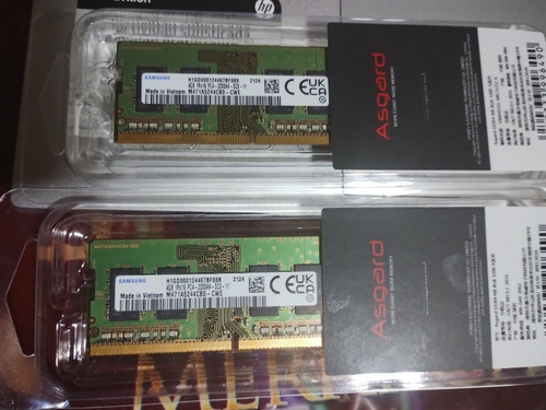 Kit Memorias Ram Ddr4 Notebook 8gb(2x4) Samsung A 3200 Mhz