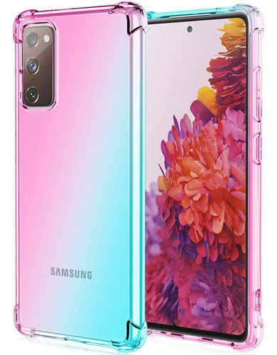 Funda Cristal Pink/teal Samsung Galaxy S20 Fe Anti Impactos