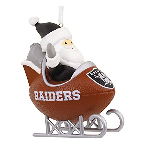 Adorno De Navidad Trineo De Fútbol De Santa De Raiders...