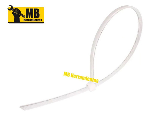 Imagen 2 de 10 de 100 Precintos Plásticos Uv Blanc 4,8 X 350mm Tensión 22kg .5