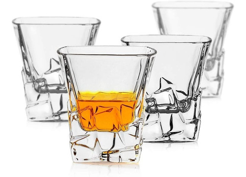 Luxu - Juego De 4 Vasos De Whisky Diseño Iceberg 