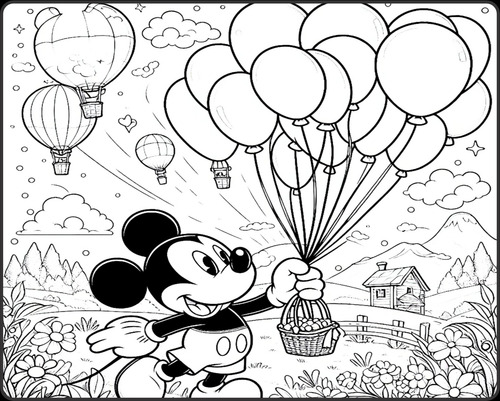 Livro De Colorir Mickey Capa Dura