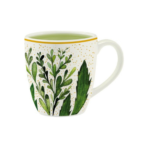 Set X6 Tazas De Té Mug Café 380ml Corona Verde Siena Roble