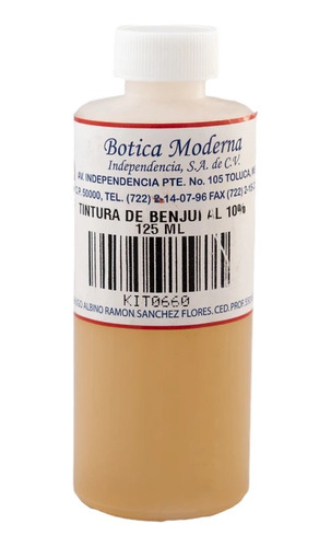 Tintura De Benjui Al 10% Bm 125ml