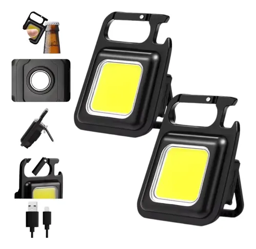 comprar Packx2 Linternas Llavero Led Cob Gancho Iman Recargable