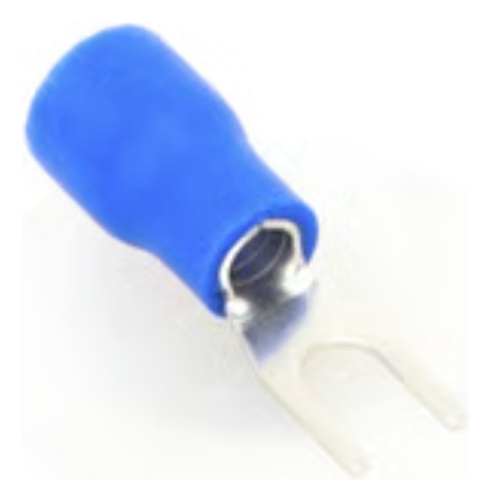 Terminal Tipo Horquilla Espada Aislada 18 - 14 Awg 25 Pzs