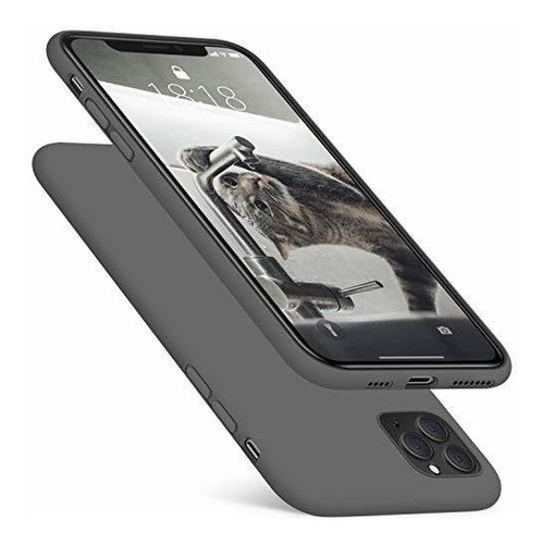 Funda Dtto Para iPhone 11 Pro Max Silicona Gris Espacio