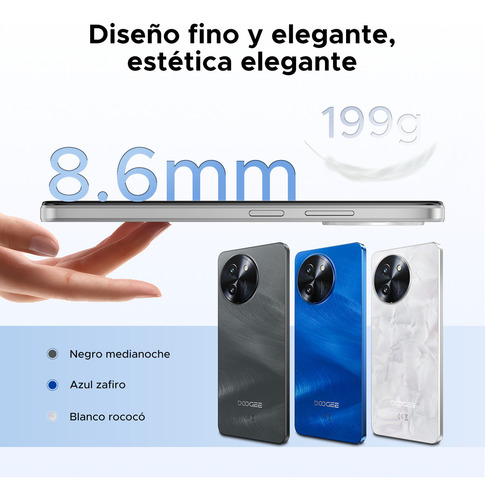 Doogee Note 59 Pro+ Celular 5g | Android 15 | 36 GB de RAM+512 GB de ROM | Pantalla de 120 Hz | 6250 mAh