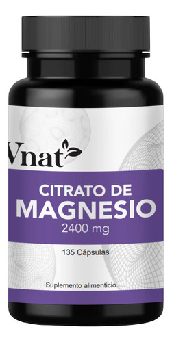 Citrato De Magnesio 2400mg Vnat 135 Caps Magnesium Citrate M