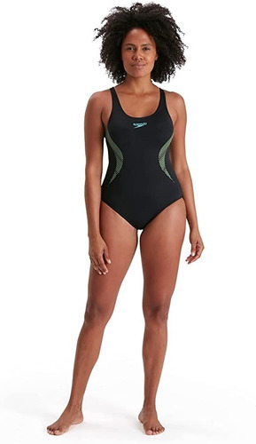 Malla Speedo Placement Msbk Negro/verde #deportifi 