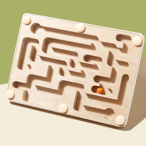 Juego De Mesa De Laberinto De Madera, Laberinto De Bolas