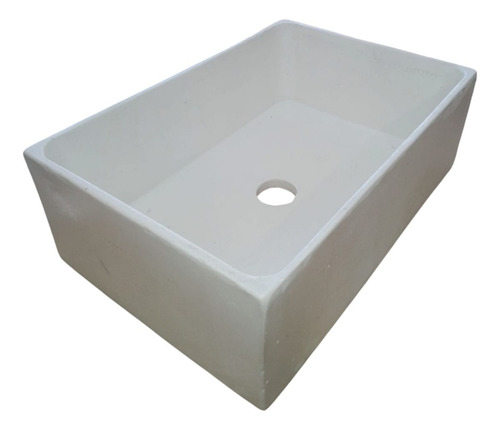 Bacha Blanca Rectangular Concreto, Baño, Cocina, Patio Blanco