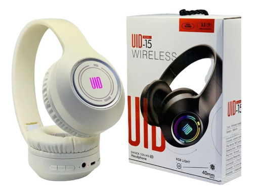 Auriculares Bluetooth Uid-15 Luz Rgb Inalámbricos Plegable