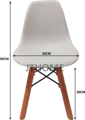 Kit Mesa 70cm Tripe + 2 Cadeira Eiffel Infantil Centro