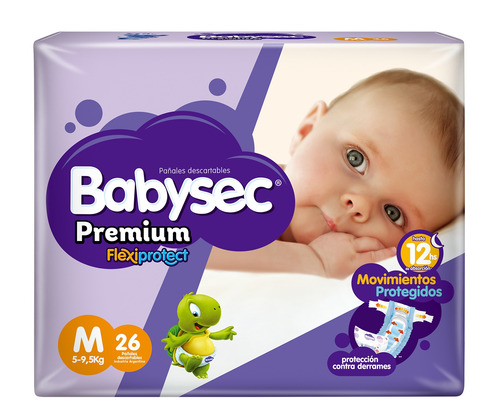 Pañales Babysec Premium Tri Pack  M