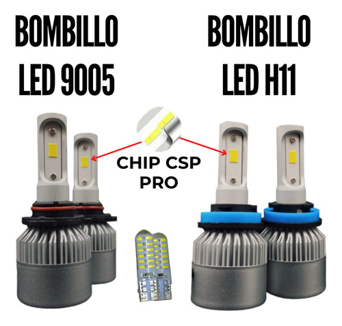 Bombillo Luces Led Toyota Fortuner 9005 Y H11