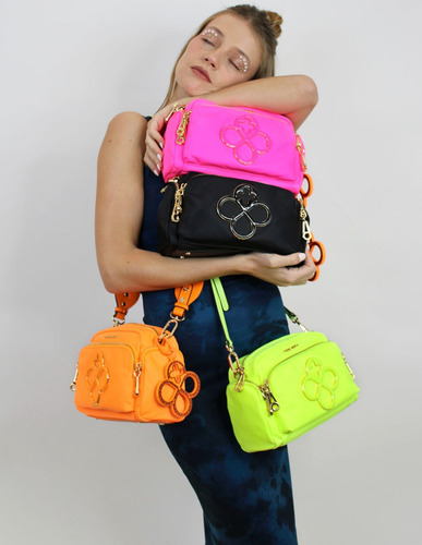Crossbody Bolso Color Rosa Neón Jaime Ibiza Ji 2296