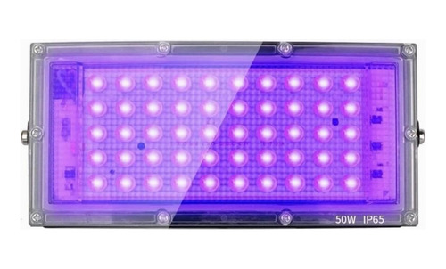 Reflector Led 50w Luz Negra Ultravioleta Efectos Neon 5 Pz