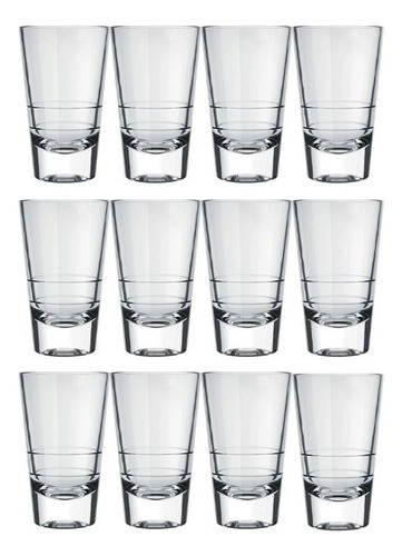 Vaso Caninha Dose Cup Nadir Glass, 100 ml, 12 unidades, color transparente