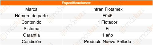 Flotador Tanque Gasolina New Yorker K 2.2l L4 85 A 88 Intran