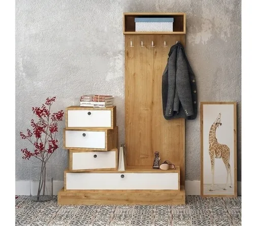 Fabrica en Melamina este Mueble zapatero recibidor 