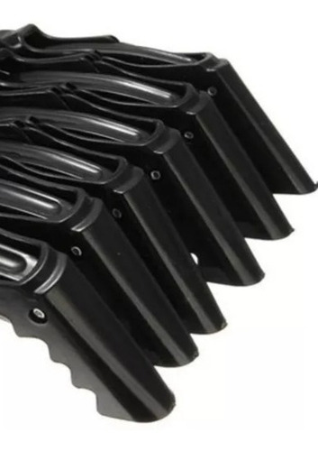 6 Unidades Presilha Prendedor De Cabelo Clips Tipo Bico De Pato Jacare Crocodilo Para Profissional Cabeleireira Cor Preto