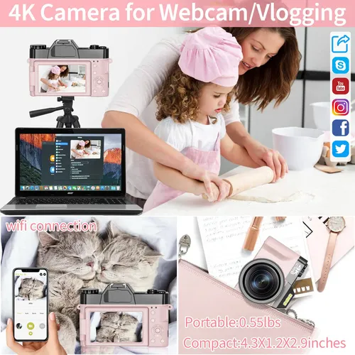 Wikico Cámaras Digitales Para Fotografía, Cámara De Vlog.