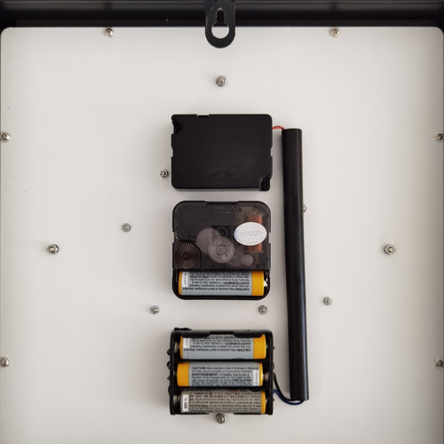 Reloj Engranes Cuadro De Pared Negro