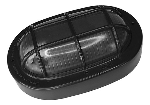 Luminária Arandela De Parede Tartaruga 25w E27 Interna Ilumi Cor Preto