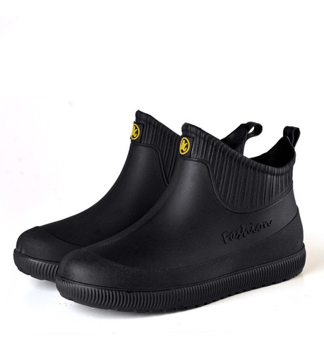 Botas De Lluvia De Moda Para Hombres Con Funda De Algodón De