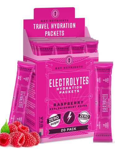 Polvo De Electrolitos Keynutrients: Sin Caloras, Sabor Kiwi/