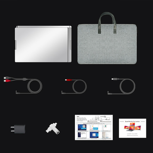 Extensor De Monitor Triple Pantalla Para Portátil 16 1200p
