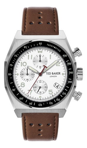 Reloj Con Correa De Cuero Marrón Ted Baker Filey (modelo: Bk