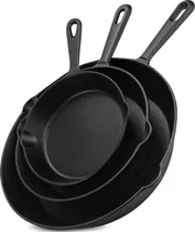 Comprar Juego De Sartenes Utopia Kitchen, Hierro Fundido, X 3 Pie...