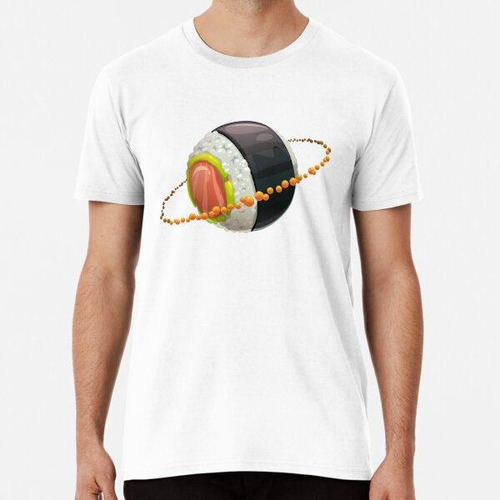Remera Sushi Saturno - Comida Japonesa Planet Geek Algodon P