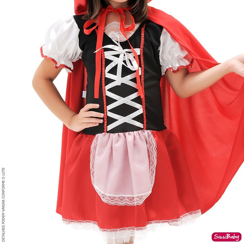 Fantasia Chapeuzinho Vermelho Festa Infantil Luxo Carnaval