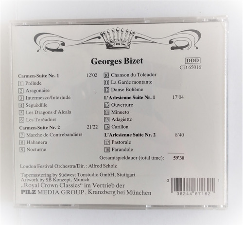 George Bizet Cd Suite Carmen (Usado)