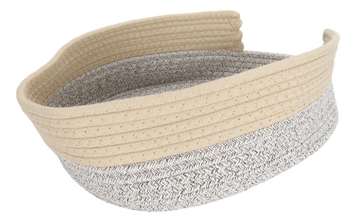 Cama Tejida Para Gatos, Redonda, De Algodón, Con Forma De Cu