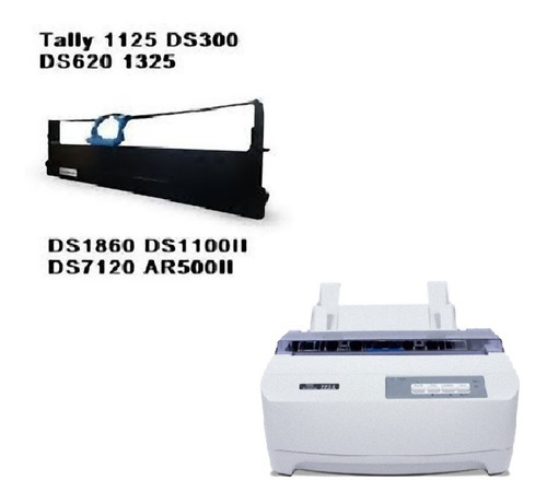 Pack 5 Cinta  Compatible Tally Dascom Impresora 1125 1325