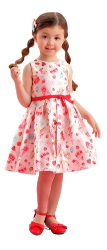 Imagem 2 de 3 de Vestido De Festa Infantil Doce Petit Cherie Sweet Love 21106