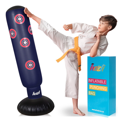 Bolsa Boxeo Inflable Soporte Pie Libre Para Niño Karate 63 