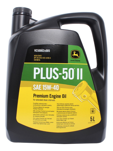 Aceite 15w-40 John Deere Plus-50 I I Bidon 5 Litros