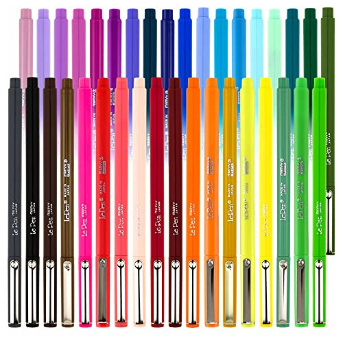 Uchida Le Pens Multicolor Set - 36 Colores Fine Tip Pens - L