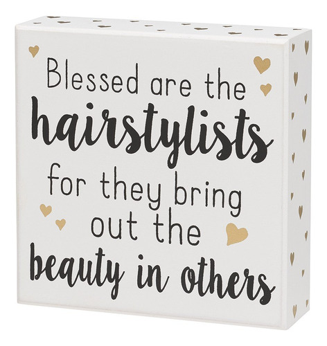 Collins Blessed Are The Hairstylists Box Sign Cs-9437