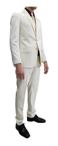 Imagen 2 de 10 de Ambro Traje Saco Y Pantalon Maxima Calidad Beige