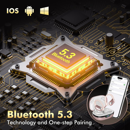 Auriculares Inalámbricos Bluetooth De Reproducción De 80hs Oro Rosa